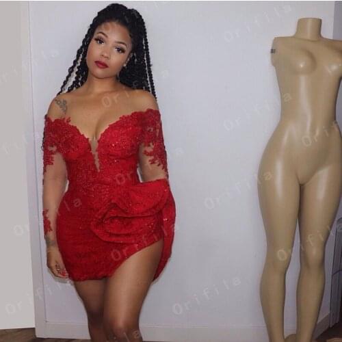 Sexy Red Prom Dresses Mermaid Mini Skirt Cocktial Dress for Women Party Gowns Celebrity Sukienki Vestidos De Graduación