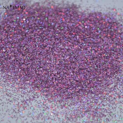 0.3mm Laser Nail Glitter Light Purple Holographic Sequin Hologram Nail Paillettes Glitter Dust Powder Nail Decoration 3ml