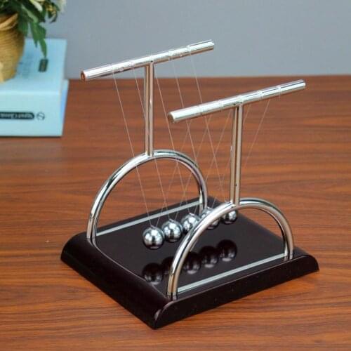 1pcs Newtons Cradle Desk Table Decor Metal Pendulum Ball Newton Ball Physics Science Pendulum Steel Balance Ball Home Decor
