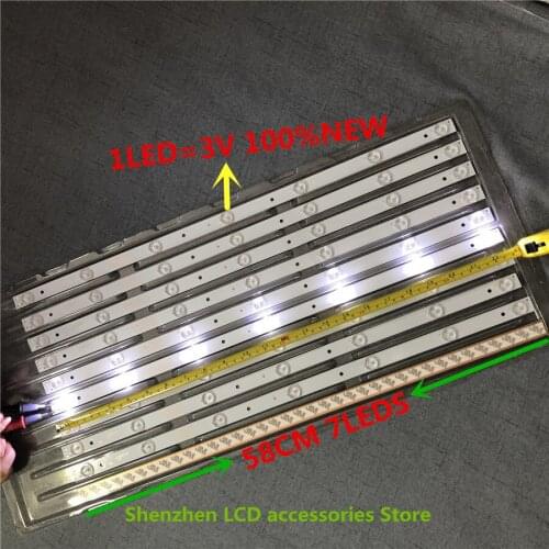 20Pieces/lot For LCD TV backlight bar 58cm 7LEDS 1LED=3V 100%NEW