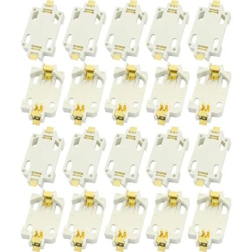 20pcs White Housing CR2032 SMD Cell Button Battery Holder Socket Case