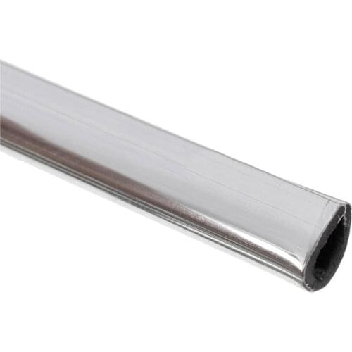 7mm 13M Profile Chrome Bumpers Adhesive Strip For Auto Exterior Silver