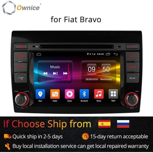 Ownice C500 Android 6.0 Octa Core for Fiat Bravo 2007-2012 Car DVD Player Radio with GPS Bluetooth 4G 1024*600 2GB RAM 32GB ROM