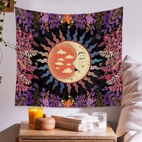 Bohemian Tapestry Wall Hanging The Sun Moon Star Art Wall Tapestry Bedroom Living Room Decor