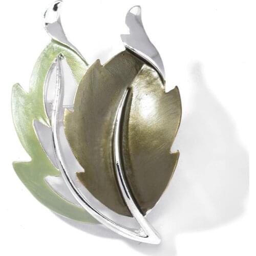 Brand New Arrival Leaf Brooches Pins for Women Enamel Alloy Plant Fashion Brooch Pins Collections Jewelry Gifts For Girls