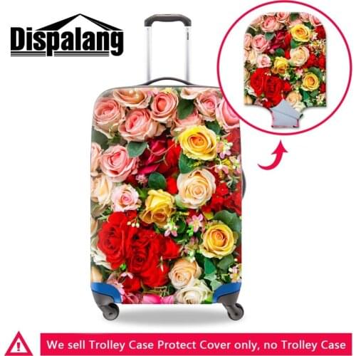 Dislapang Flower 3D Printed Luggage Cover Luggage Protector Pretty Suitcase Cover Women Travel Accessories Dustproof Rain Cover