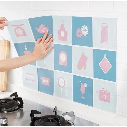 Decorative Wall Sticker Self-adhesive Temperature Resistant Oil-proof Multi-color Wall Tile Sticker Decal Easy to Stick for Home