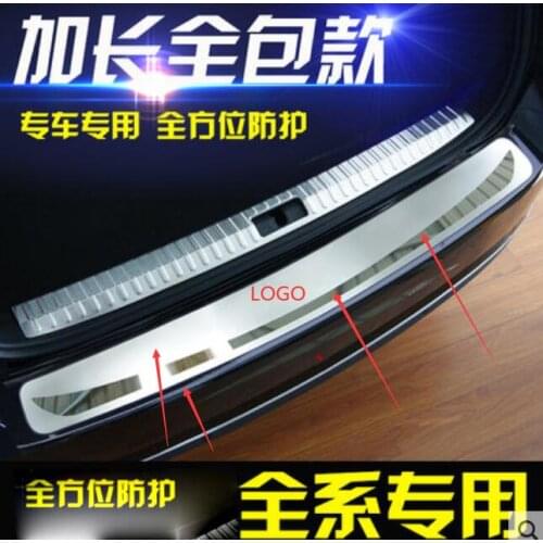 For 2016 2017 2018 Skoda superb Rogue Steel Rear Bumper Protector Sill Trunk Guard Cover Trim Car Styling Accessories