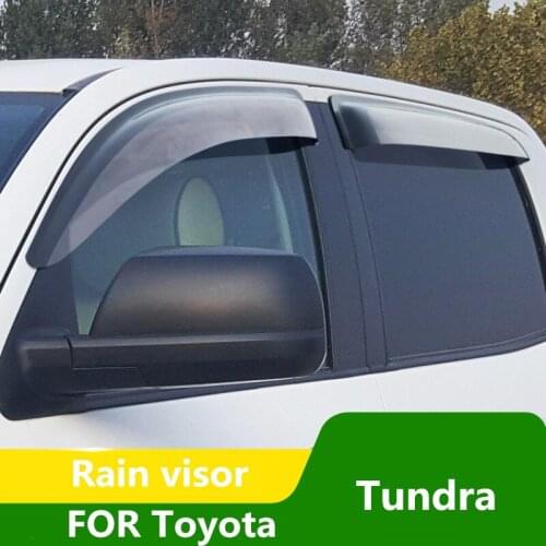 FOR Toyota Tundra 2014-2017 Rainshield pickup truck widened original window rain eyebrow Tundra modified special accessories