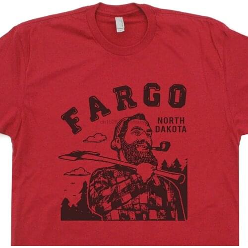T Shirt Short Sleeve Fargo T Shirt North Dakota Tee Shirts Paul Bunyan Woodworking Tools Wilderness Lumberjack Carpenter
