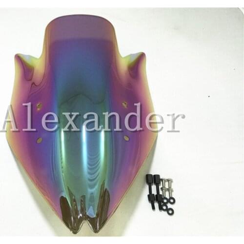 HotSale For Kawasaki Z1000 2007 2008 2009 z1000 Z 1000 z 1000 WhiteIridium Windshield WindScreen Double Bubble Z750R