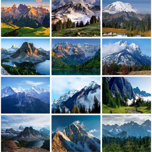 HUACAN 5D Diamond Painting New Landscape Diamond Embroidery Cross Stitch Mountain Pictures Of Rhinestones Mosaic Wall Art