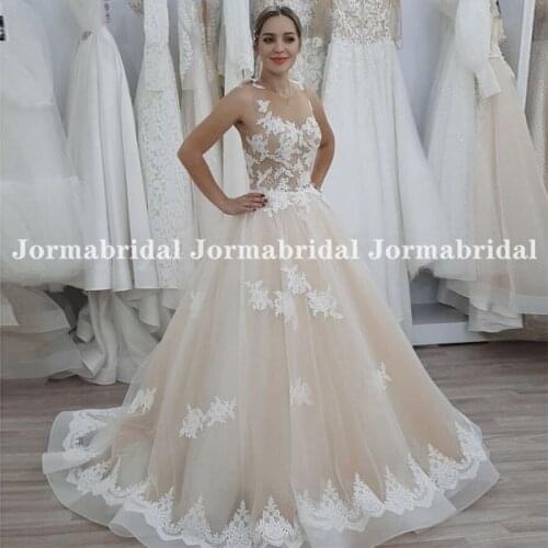 Jormabridal Sleeveless Wedding Dresses