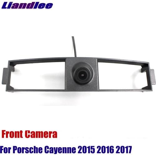 Liandlee AUTO CAM For Porsche Cayenne 2015 2016 2017 Front View Camera Logo Embedded ( Not Reverse Rear Parking Camera )