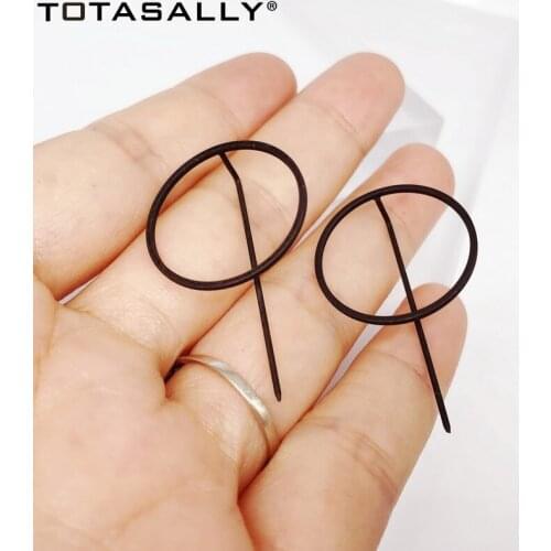 TOTASALLY Tot Fashion Rock & Roll Earriings Minimalist Copper Circle Geometric Earrings for Women brincos de gota feminino