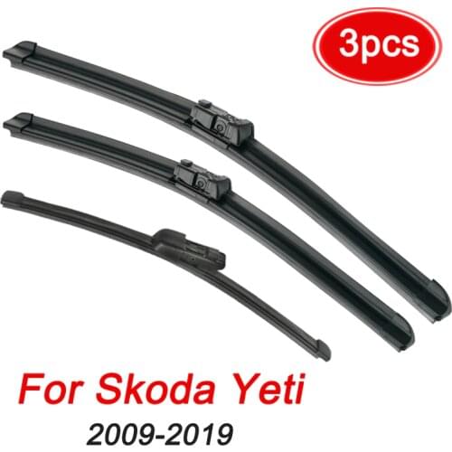 MIDOON Wiper Front & Rear Wiper Blades Set For Skoda Yeti 2009 - 2019 Windshield Windscreen Front Rear Window 24"+19"+11"