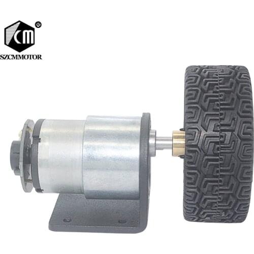 12V 24V DC Gear Motor with Hall Encoder Couplings Wheel Kit for DIY Smart Robot JGB37-520 Micro Motor