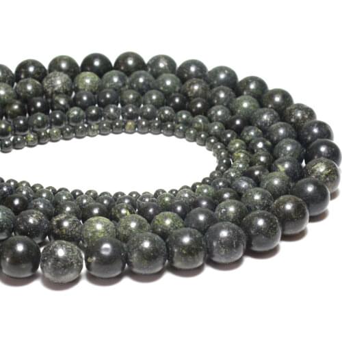 Wholesale Dark Green Jaspers Loose Natural Round Stone Beads Spacer Beads For Jewelry Making Diy Bracelet Necklace 4/6/8/10MM