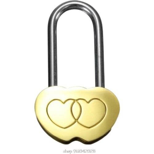 Personalized Padlock Engraved Double Heart Love Lock Valentines Anniversary Day Gifts N25 20 Dropship
