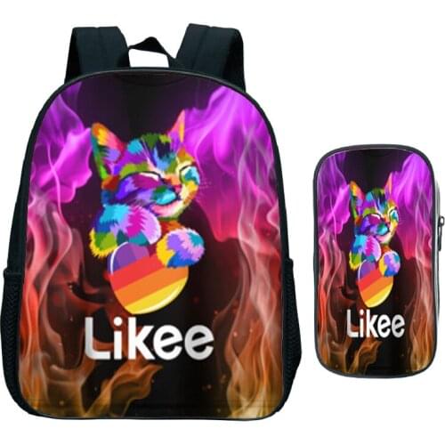 Russia Style LIKEE Backpack Kids Kindergarten Bags Cartoon LIKEE Video App School Knapsack Cute Mini Bookbags Start School Gift