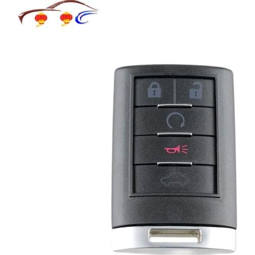 5 Buttons Replacement Remote Car Key Shell without small key For CADILLAC DTS CTS STS XTS Keyless Entry Key Cover Uncut Blade