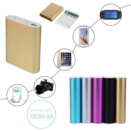 1PC Large Capacity USB External Backup Battery Charger 4*18650 Battery Power Bank Case For Phones Charging