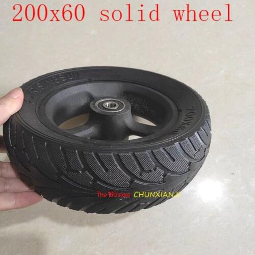 High Performance 8 Inch 200*60 Electric Scooter Balancing Vehicle Solid Tire Tyres with Aluminum Wheel Hub 200x60 Tyre
