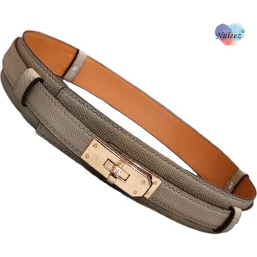 Nuleez High Quality Belt Women Cross Pattern 4.0 CM Cowhide Leather Real Belt Fashion Lock Cummerbunds Ladies Dress Decoration