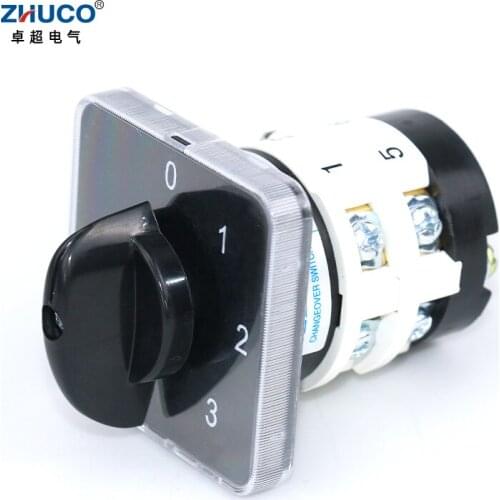 ZHUCO SZL9-20/0-3.2 20A 4 Position 2 Pole Electric Welder/Ultrasonic Universal Changeover Cam Switch Panel Mounting Switches