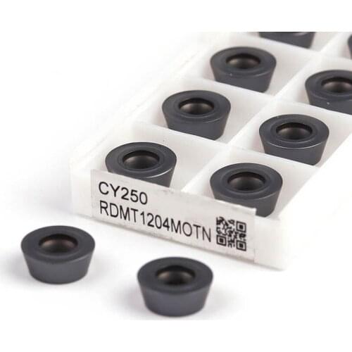 10Pcs RDMT1204MOTN CY250 RDMT0802 CNC Lathe Milling Tools Cutting Machining Carbide Inserts Original Round Shape Turning Blade