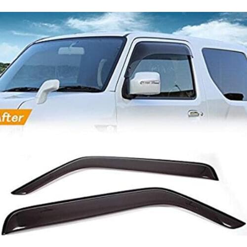 2x Car Window Visor Vent Shades Sun Rain Guard Cover Sticker Styling Fit For Suzuki Jimny 2018
