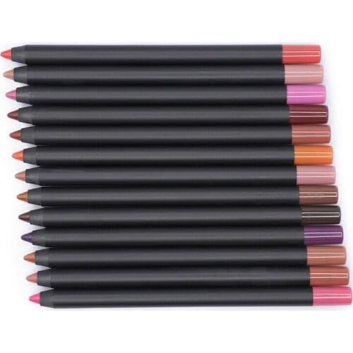 Nude Makeup Waterproof Matte Lip liner Pencil Long Lasting Smooth Super Pigment 3 in 1 Lipliner Pen Custom Private Label