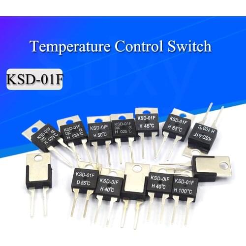 40 50 60 70 80 90 100 DegC NC Normally Closed NO Normally Open 1.5A Thermal Switch Temperature Sensor Thermostat KSD-01F JUC-31F