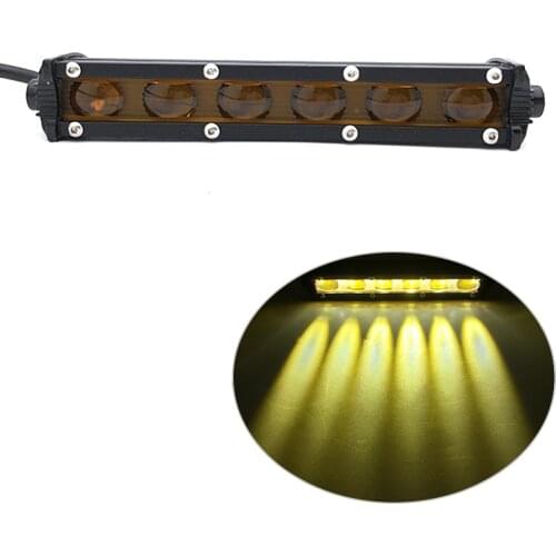 6D 7inch 18W Slim Mini LED Light Bar Single Row Work Lights For Auto 12V 24V ATV 4x4 Off road Car Work Lights Driving Lamps