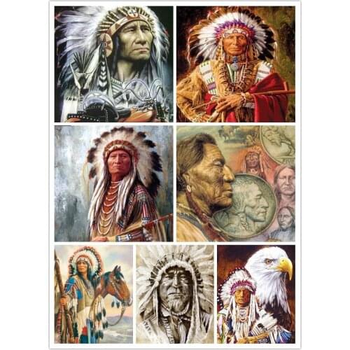 TOUOILP Full Square Drill 5D DIY Indian woman Diamond Painting "Indian feathers" Embroidery Cross Stitch Mosaic Home Decor Gift