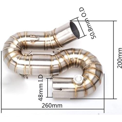 CBR1000 Middle link pipe For honda CBR1000RR 08-16 Motorcycle Muffler Exhaust Pipe Stainless steel Middle pipe Slip-On