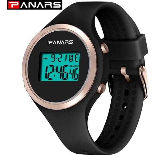 Electronic Watch For Women Orologio da donna Pink Black Silicone Strap Dress Led Digital Wristwatch Sport Clock Relogio Feminino