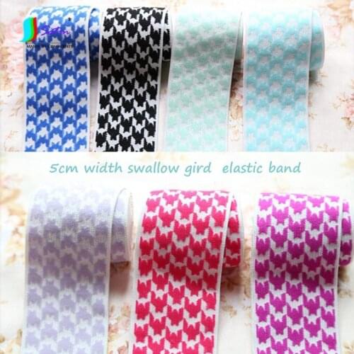 Colorful 5cm Width Swallow Gird Elastic Band,Handmade Sewing Decoration Material Accessory Swallow Gird Elastic Band S0631H