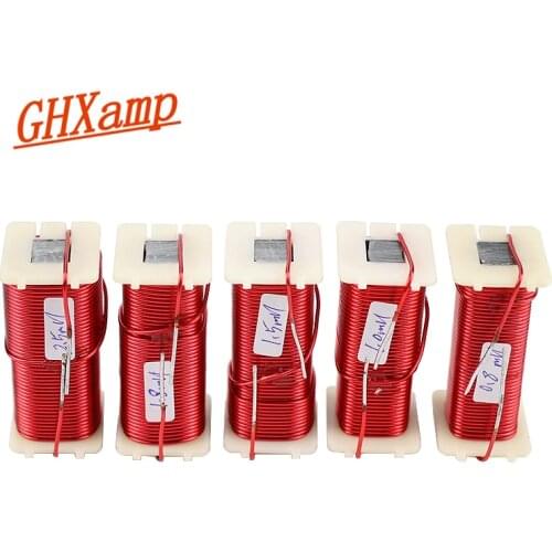 GHXAMP 1.2mm Speaker Crossover Inductance Coil 4N Oxygen Free Copper 0.8mH 1.0mH 1.5mH 2.5mH Audio Frequency Divider Inductor