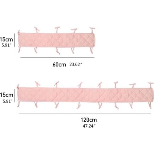 Cotton Crib Protection Wrap Edge Baby Anti-bite Solid Color Bed Bumper Fence Guardrail Baby Care Baby Safety Products