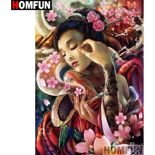 HOMFUN Full Square/Round Drill 5D DIY Diamond Painting "beauty" Embroidery Cross Stitch 5D Home A08346