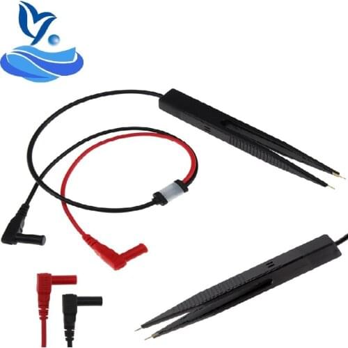 SMD Inductor Test Meter Clip Probe Tweezers for Resistor Capacitor Multimeter
