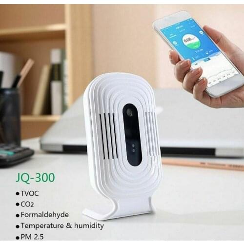 JQ-300 Portable Intelligent WIFI CO2 HCHO TVOC Air Quality Analyzer Detector Temperature Humidity Monitor CO2 Sensor Detector