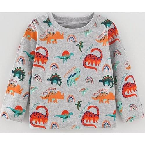 Quality Cotton Brand New 2021 Baby Boys Clothes Long Sleeve T-shirt Blouse Infant Kids Children Babe Boy Casual t shirt Tee Tops