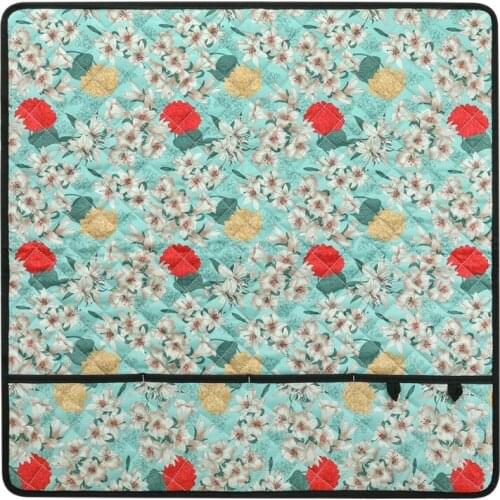 Sewing Machine Pad for Table with Pockets for Sewing Tools Sewing Machine Dustptoof Cover Protector Mat Organizer Bag