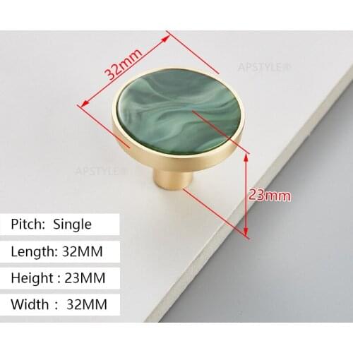 Circular Cabinet Cupboard Handle Brass Copper Kitchen Drawer Hardware Nordic Style Wardrobe Closet Knob House Pull