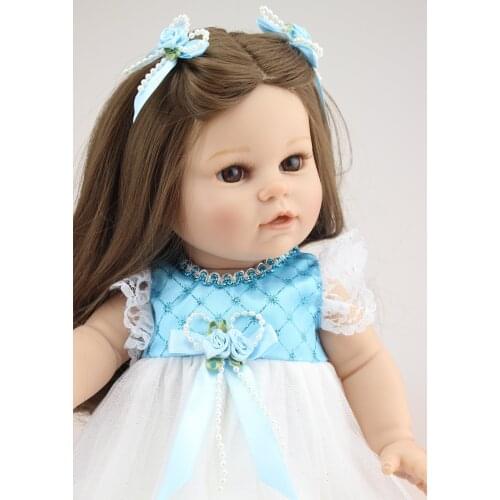 16' Reborn Baby Dolls Full Handmade Newborn Baby Doll Baby Toys Soft Girls Gift Christmas Princess Doll New Year Creative Gift