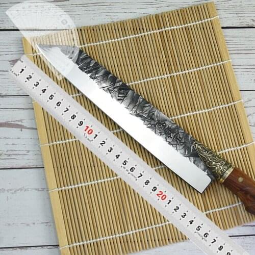 Longquan raw fish knife meat boning knife hand-forged sharp slicer light womens kitchen knife ghost hand kitchen knife