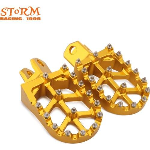 Motorcycle MX Foot Pegs FootRest Pedals For SUZUKI RM125 RM250 91-02 RMX250R 89-99 RMX250S 93-99 Dirt Bike