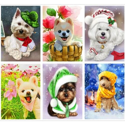 Round full diamond embroidery kit animal 5D diamond painting